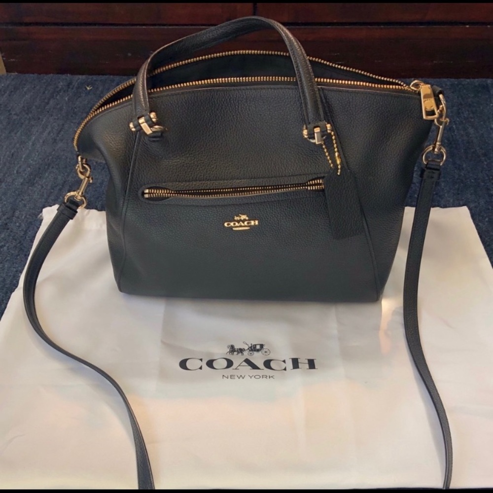 COACH Pebbled Prairie Satchel Bag